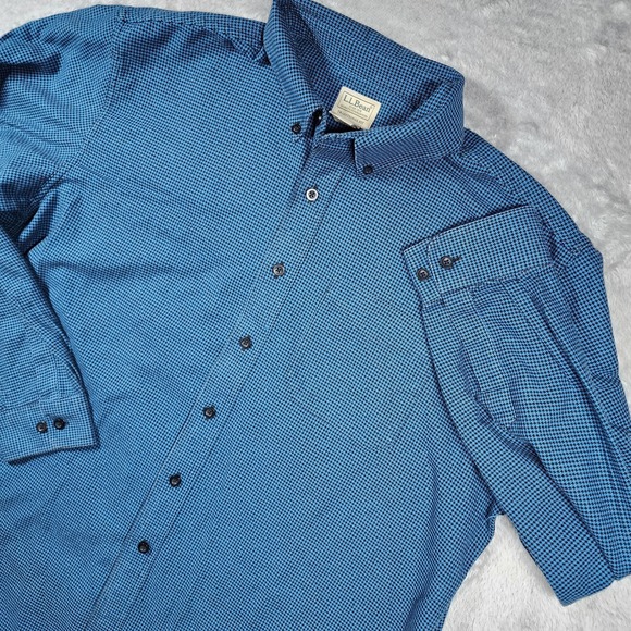 L.L. Bean Other - L.L.Bean Shirt Mens XL Blue Check Traditional Fit Long Sleeve Button Down Cotton